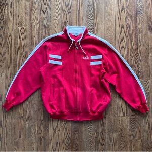 Red Full Zip Sweater